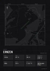 Poster Ernzen im Stil Technical schwarz