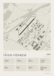 Poster Trier-Föhren im Stil Minimal