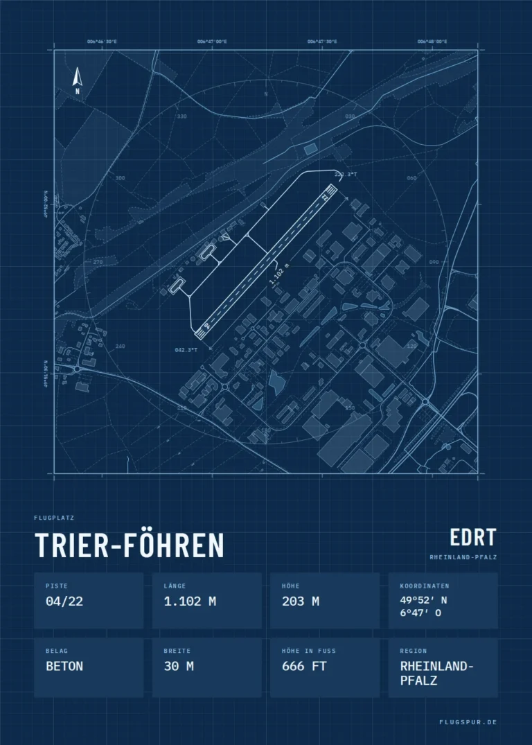 Poster Trier-Föhren im Stil Technical