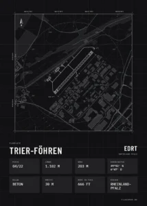 Poster Trier-Föhren im Stil Technical schwarz