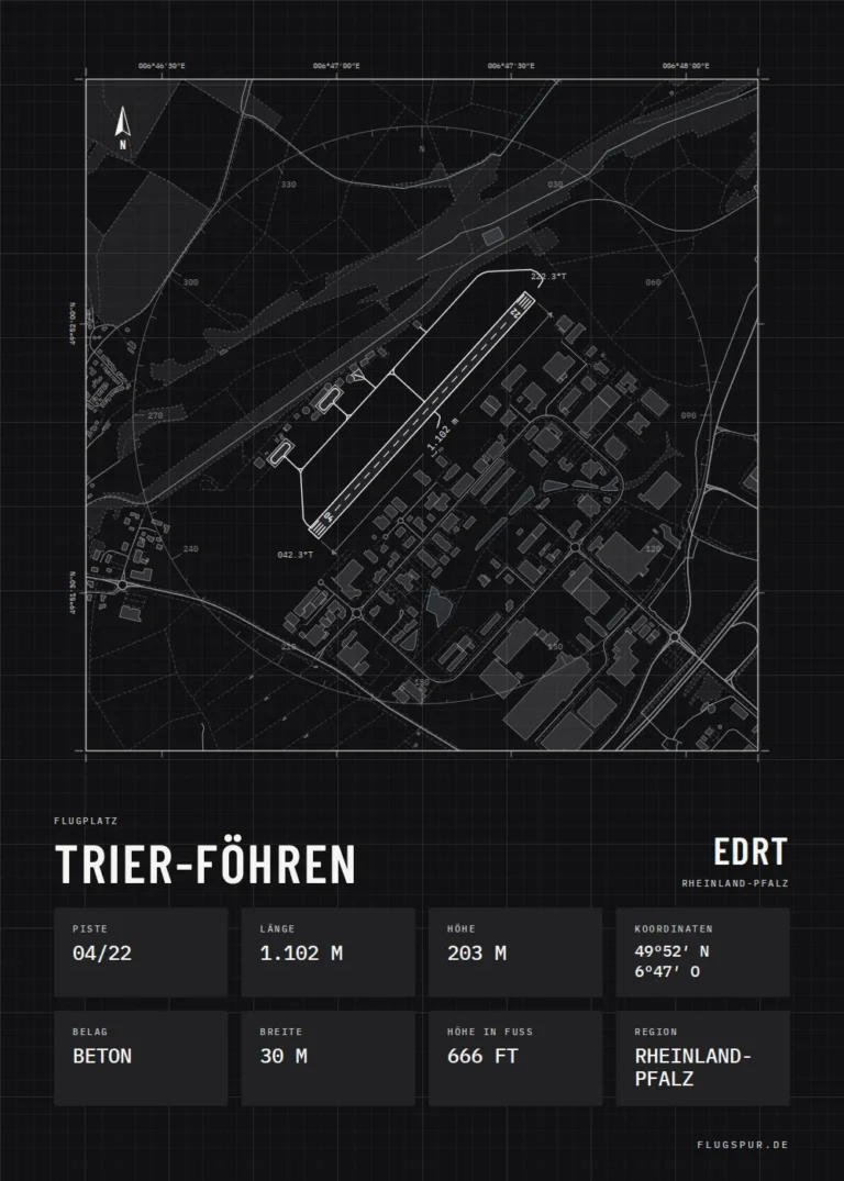 Poster Trier-Föhren im Stil Technical schwarz