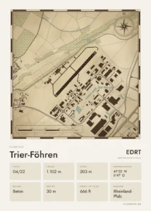Poster Trier-Föhren im Stil Vintage