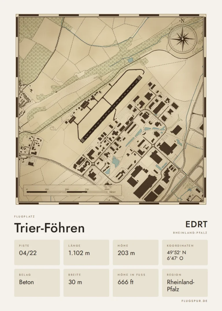 Poster Trier-Föhren im Stil Vintage