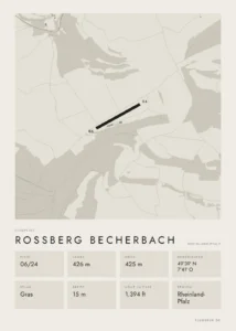 Poster Roßberg Becherbach im Stil Minimal