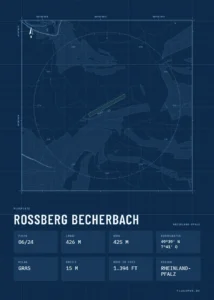 Poster Roßberg Becherbach im Stil Technical