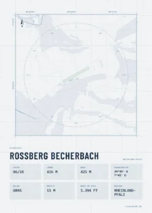 Poster Roßberg Becherbach im Stil Technical hell
