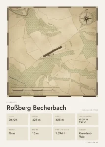 Poster Roßberg Becherbach im Stil Vintage