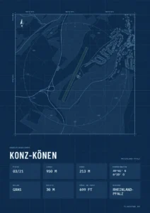 Poster Segelfluggelände Konz-Könen, Stil Technical