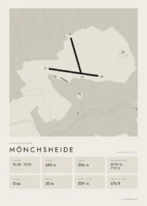 Poster Mönchsheide im Stil Minimal