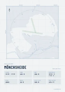Poster Mönchsheide im Stil Technical hell