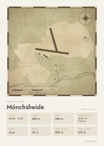 Poster Mönchsheide im Stil Vintage