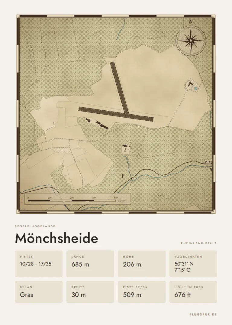 Poster Mönchsheide im Stil Vintage