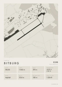 Poster Bitburg im Stil Minimal