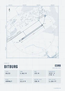 Poster Bitburg im Stil Technical hell