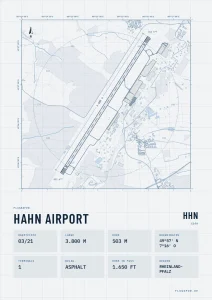 Poster Flughafen Hahn (HHN/EDFH), Stil Technical hell