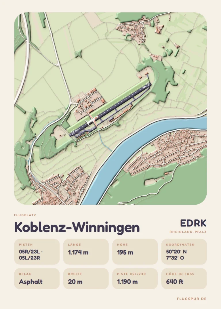 Poster Koblenz-Winningen im Stil Clay