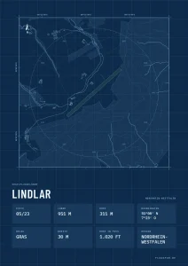 Poster Lindlar im Stil Technical
