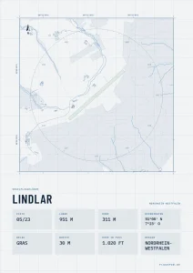 Poster Lindlar im Stil Technical hell