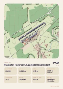 Poster Flughafen Paderborn/Lippstadt (PAD/EDLP)