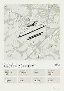 Poster Essen-Mülheim im Stil Minimal