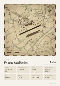 Poster Essen-Mülheim im Stil Vintage