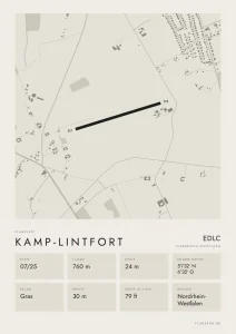 Poster Kamp-Lintfort im Stil Minimal
