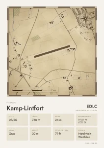 Poster Kamp-Lintfort im Stil Vintage