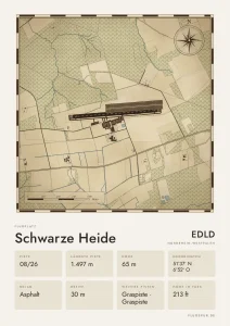 Poster Schwarze Heide im Stil Vintage
