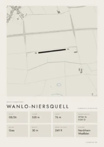 Poster Segelfluggelände Wanlo-Niersquell, Stil Minimal