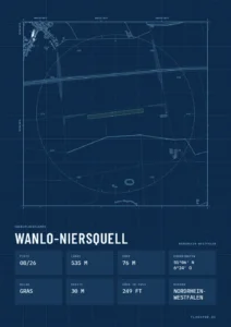 Poster Segelfluggelände Wanlo-Niersquell, Stil Technical