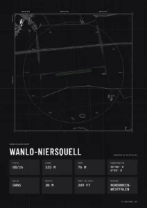 Poster Segelfluggelände Wanlo-Niersquell, Stil Technical schwarz