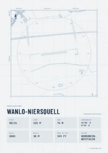 Poster Segelfluggelände Wanlo-Niersquell, Stil Technical hell