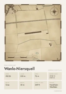 Poster Segelfluggelände Wanlo-Niersquell, Stil Vintage