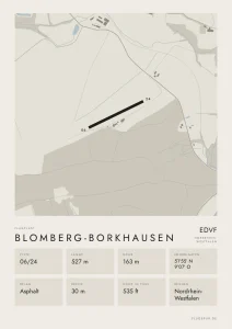 Poster Blomberg-Borkhausen im Stil Minimal
