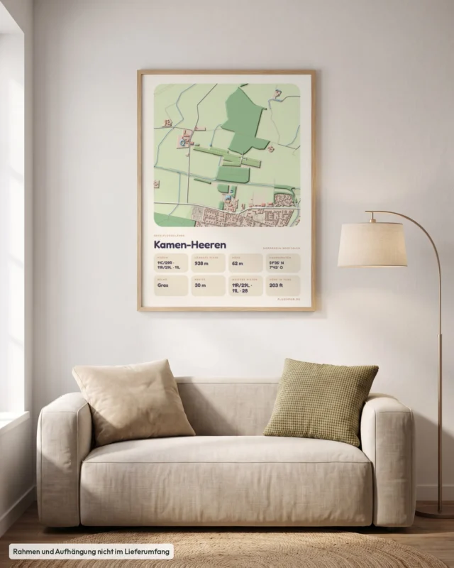 Poster Kamen-Heeren im Stil Clay: Wohnzimmer – Sofa, Eiche