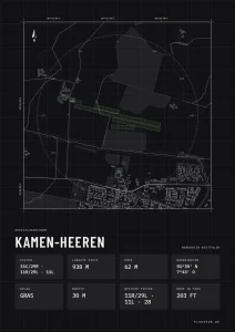 Poster Kamen-Heeren im Stil Technical schwarz