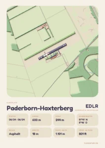 Poster Flugplatz Paderborn-Haxterberg (EDLR)