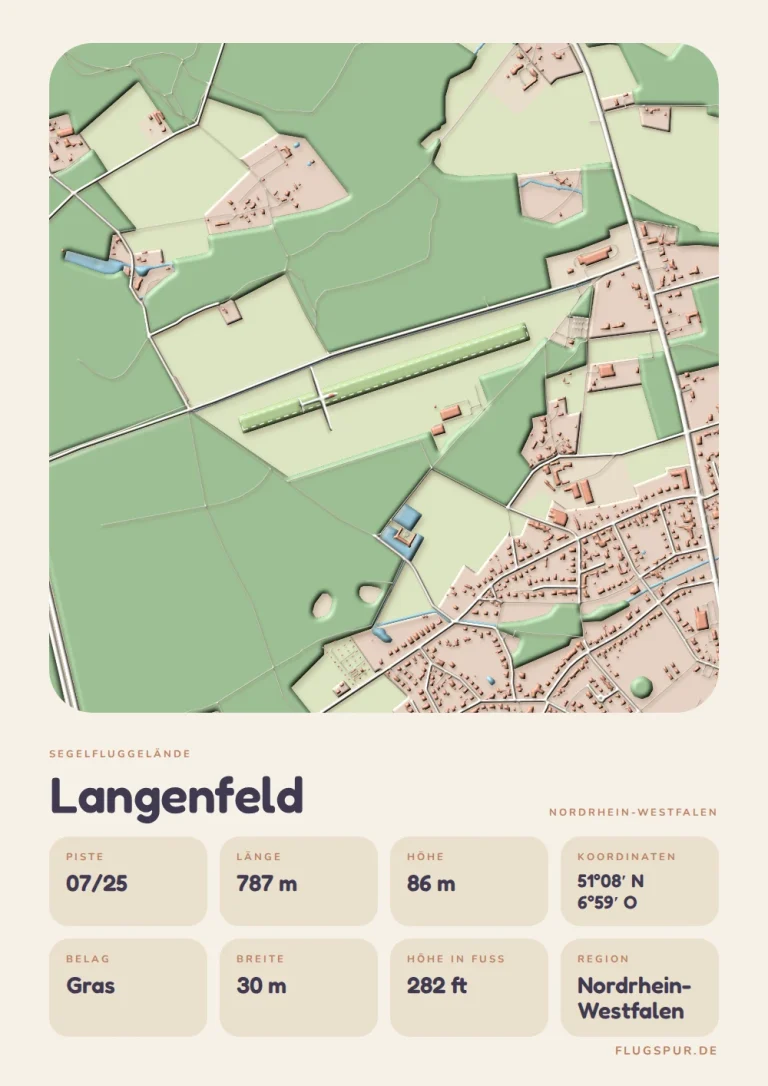 Poster Langenfeld im Stil Clay