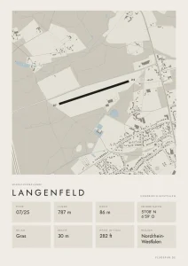 Poster Langenfeld im Stil Minimal