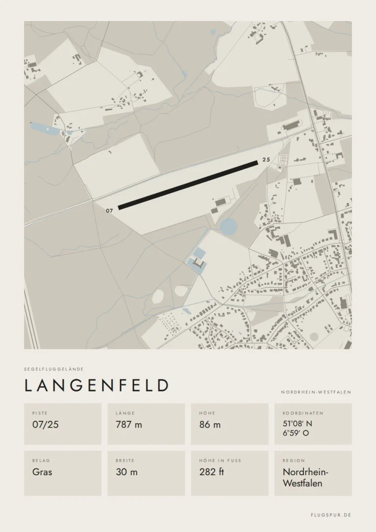 Poster Langenfeld im Stil Minimal