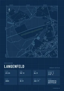 Poster Langenfeld im Stil Technical
