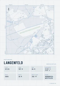 Poster Langenfeld im Stil Technical hell
