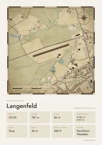Poster Langenfeld im Stil Vintage