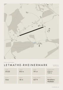 Poster Letmathe-Rheinermark im Stil Minimal