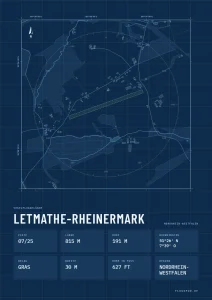 Poster Letmathe-Rheinermark im Stil Technical