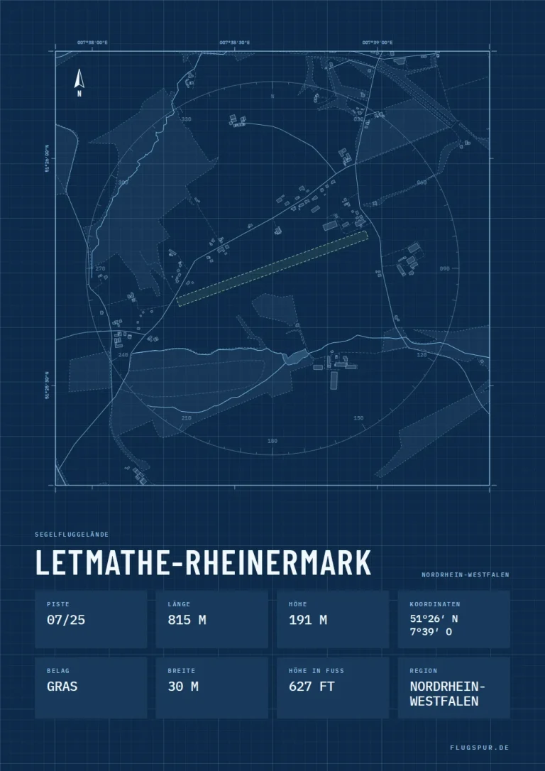 Poster Letmathe-Rheinermark im Stil Technical