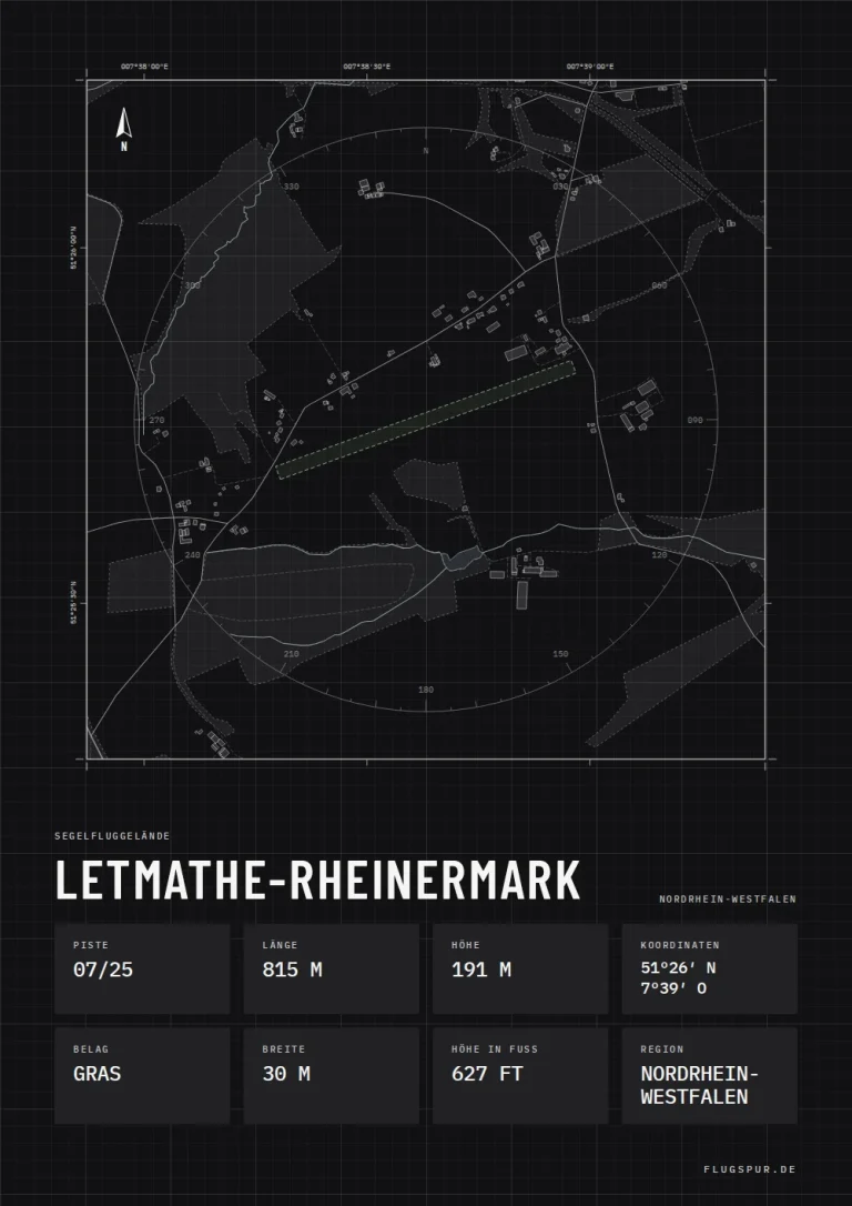 Poster Letmathe-Rheinermark im Stil Technical schwarz