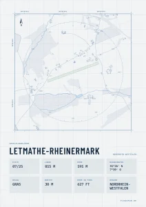 Poster Letmathe-Rheinermark im Stil Technical hell