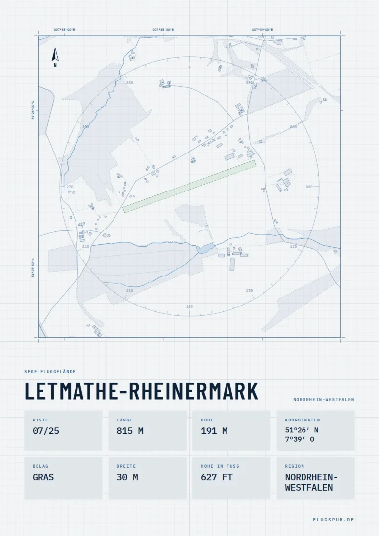 Poster Letmathe-Rheinermark im Stil Technical hell