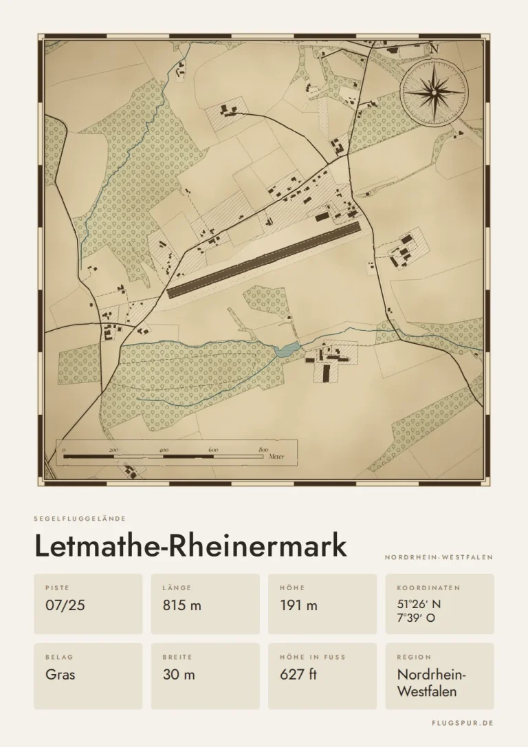 Poster Letmathe-Rheinermark im Stil Vintage